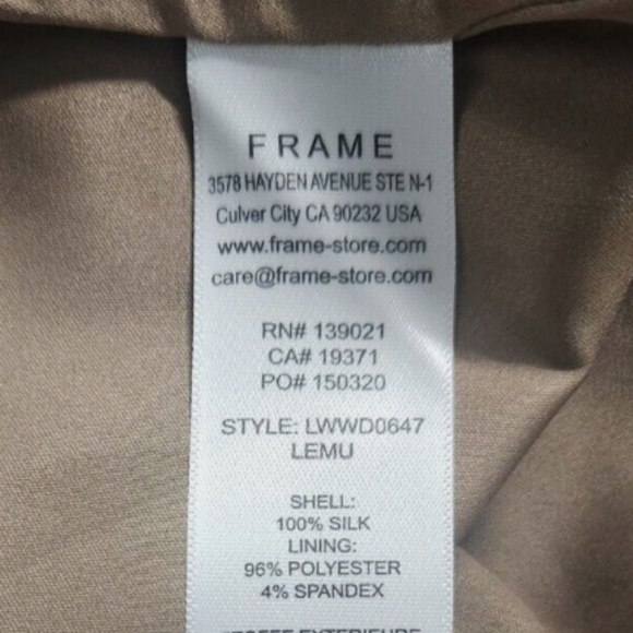 NWT - FRAME TieNeck Silk Minidress Leo Multi - Picture 6 of 7